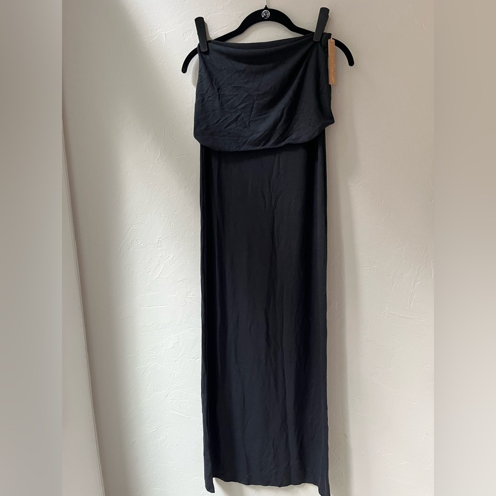 SKIMS CLOUD FOLDOVER LONG SKIRT IN ONYX XS S - Picture 5 of 6